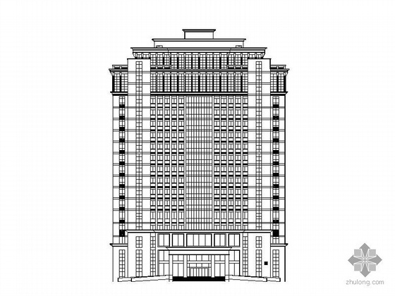 室内工业风格设计资料下载-[泉州]某工业园区十八层办公综合楼建筑施工图