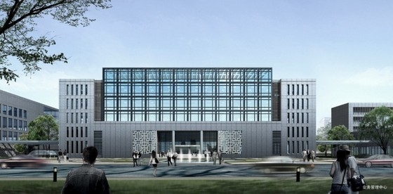 [方案][上海]现代风格5层企业办公楼建筑设计方案文本