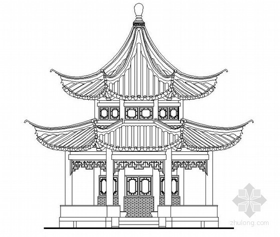 中式五角亭资料下载-中式古典亭施工图22例