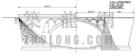 100米拱桥设计图资料下载-拱桥设计图