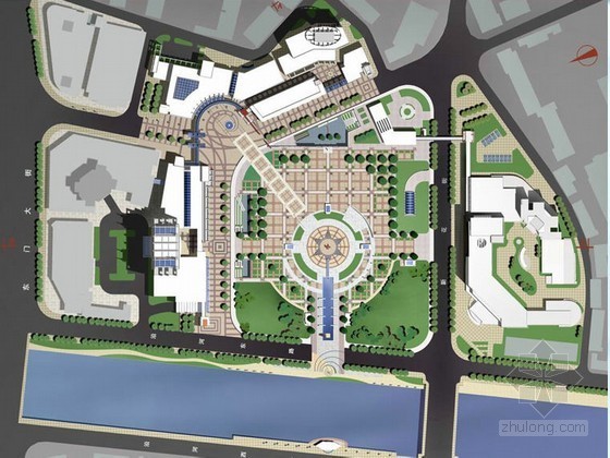 城市水系周边设计资料下载-[常州]周边城市广场规划设计方案