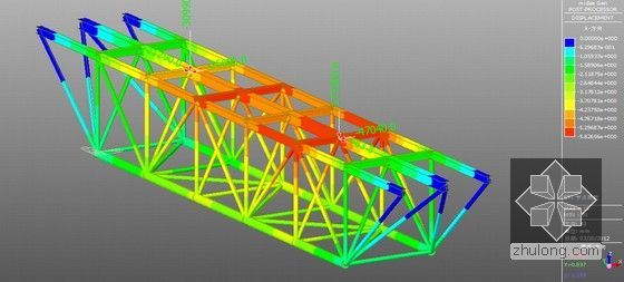 发电厂厂房屋面大跨度网架滑移施工方案（高低连跨整体网架）-荷载施加位置图