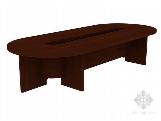 会议桌模型3d资料下载-现代小会议桌3D模型下载