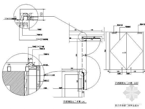 不锈钢防火门详图