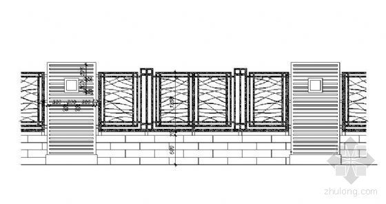 欧式围墙su模型资料下载-欧式风格围墙施工图