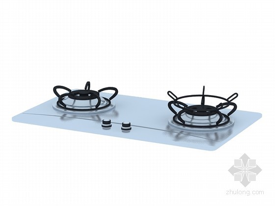 燃气透平资料下载-简洁燃气灶3D模型下载