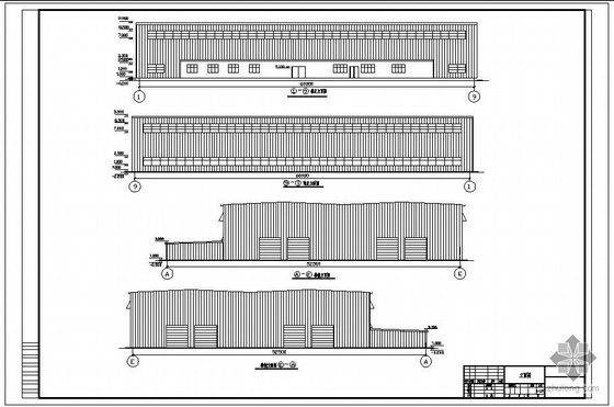 某2×21米跨钢结构厂房建筑结构设计图- 