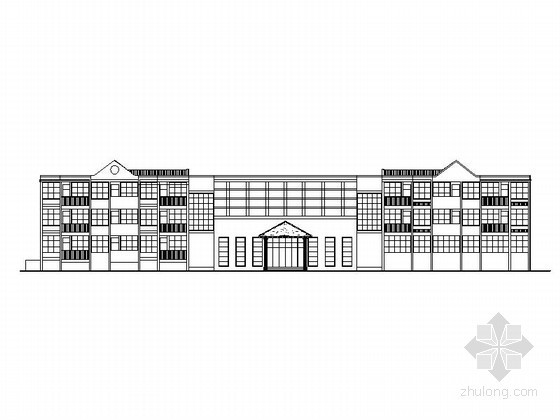 1层招待中心建筑资料下载-[云南]某中学三层学生招待所建筑方案图