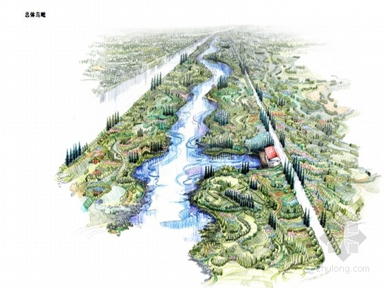 生态河道公园景观资料下载-[杭州]生态湿地公园景观方案