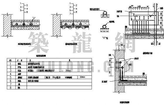 地暖CAD节点图资料下载-地板辐射采暖标准大样图