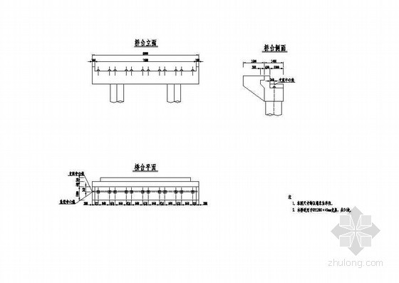 20米空心板支座资料下载-1×14米预应力混凝土空心板支座布置节点详图设计