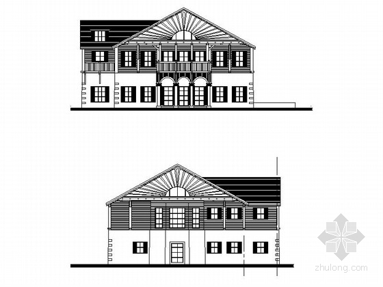 CAD浴室剖面图资料下载-两层瑞典式风格别墅建筑施工图