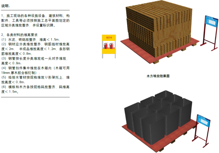 建筑工程文明施工与安全管理标准化图集PDF（138页，实例应用）-材料堆放基本要求