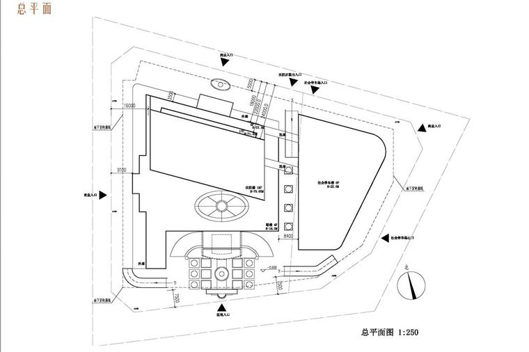 新生堂医院建筑设计方案文本（CAD+SU+文本）-总平面图