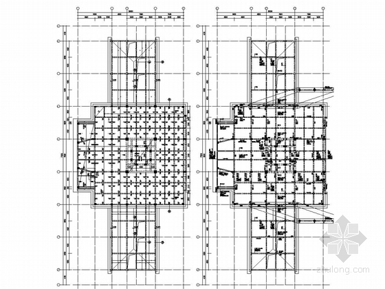 [浙江]五层框架结构坡屋面小学结构施工图（含计算书）-设备层梁板配筋平面图