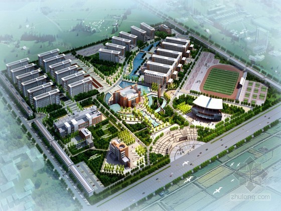 高校新校区资料下载-[四川]某学院新校区一期工程概念方案