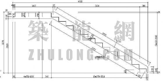 两跑楼梯详图资料下载-两跑楼梯图详图