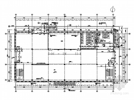 [深圳]两层改建办公楼建筑施工图（含殡仪市场）-两层改建办公楼建筑首层平面图 