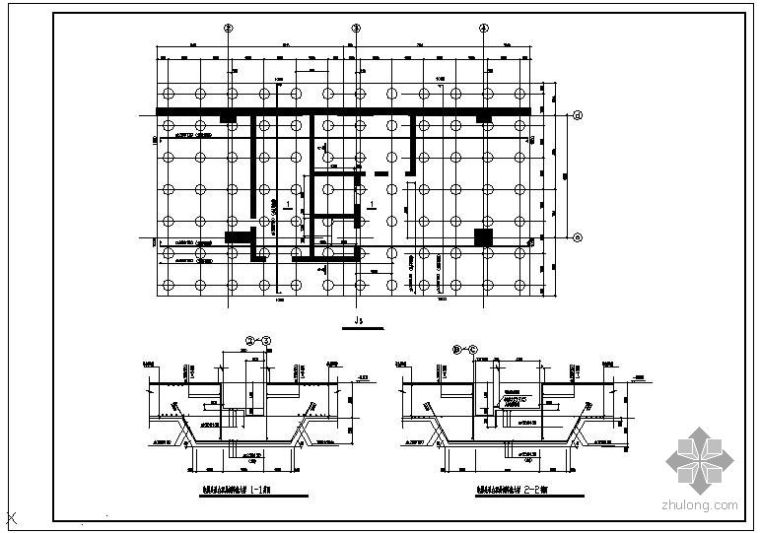电梯大样CAD资料下载-某电梯井坑大样节点构造详图（1）