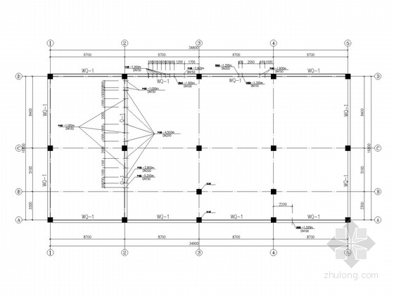 一层砖混结构农村公厕资料下载-地上一层地下一层框架结构施工图