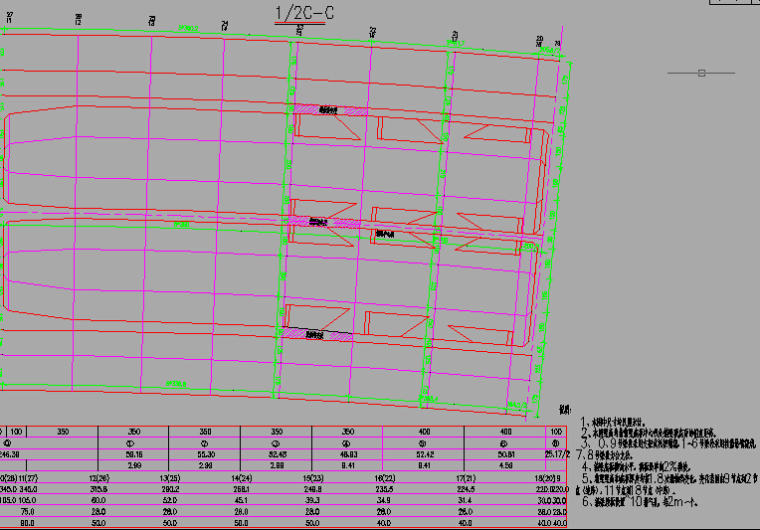 20座后张预应力现浇箱梁匝道互通桥梁设计推荐方案及比较方案图纸（CAD）-顶板构造