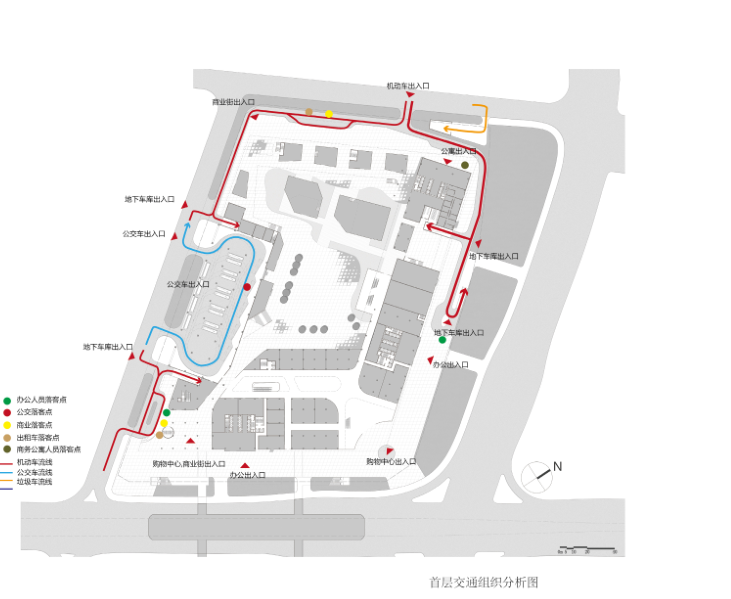 [深圳]超高层现代风格中小企业商业办公楼建筑设计方案文本-超高层现代风格中小企业商业办公楼建筑分析图