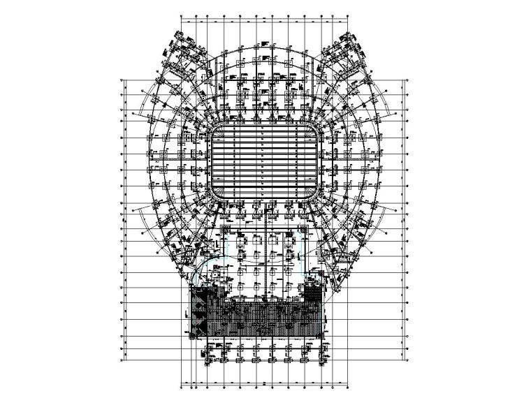 90平装修施工图资料下载-吉林三层框架+钢屋盖体育馆结构施工图