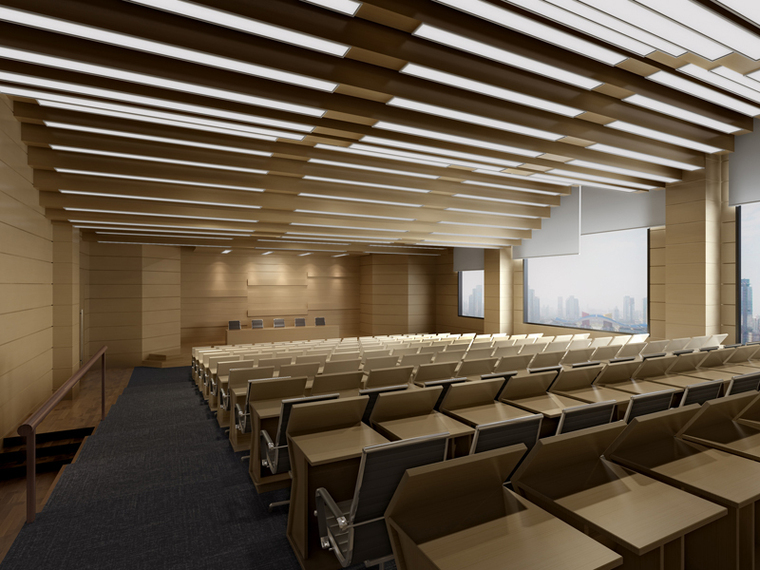 阶梯报告厅su资料下载-现代阶梯报告厅3D模型下载