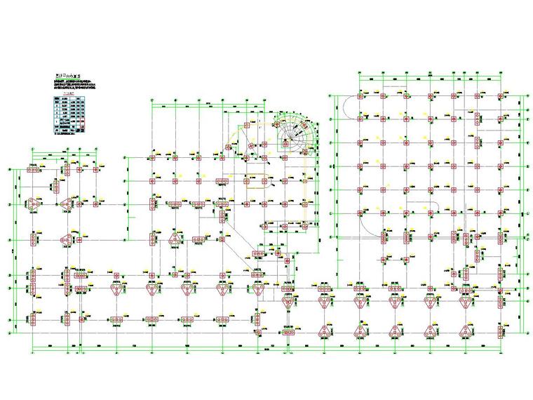 桩基础钢筋笼隐蔽工程验收记录表-桩基平面布置图