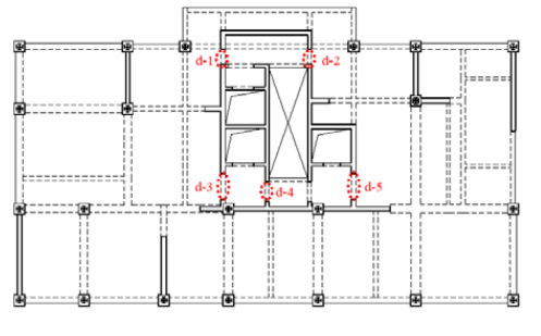 pkpm剪力墙竖向钢筋资料下载-耗能可更换连梁在钢筋混凝土框架-剪力墙实际工程中的应用研究