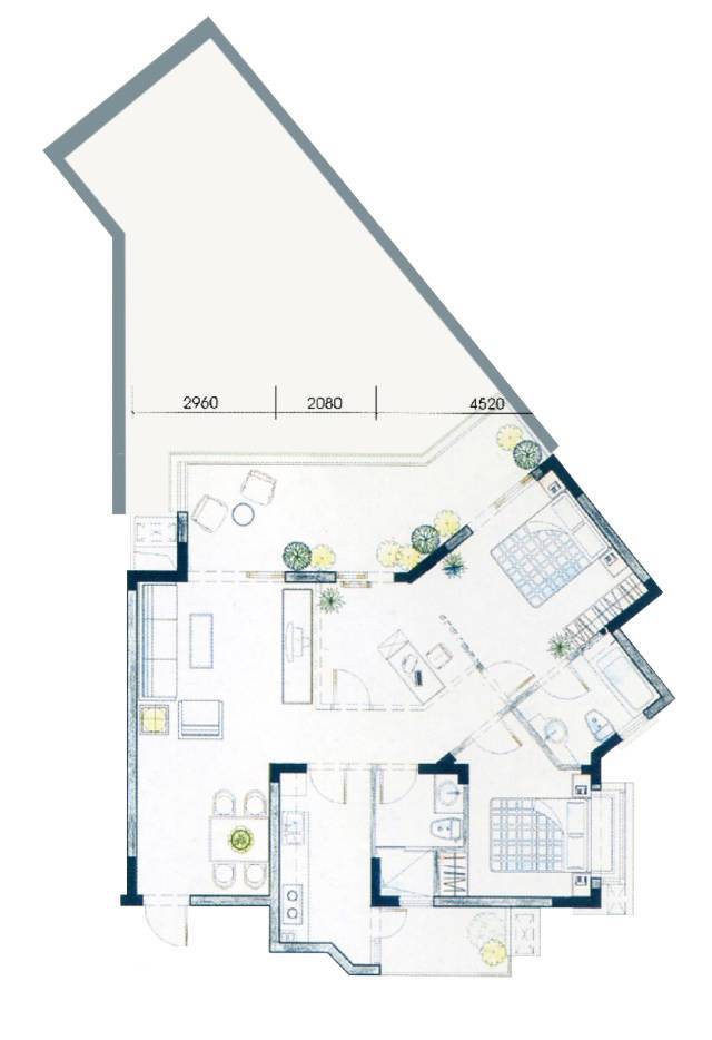 花园洋房住宅户型资料下载-他为女儿把空置10年的奇葩房型，打造成绝美花园洋房