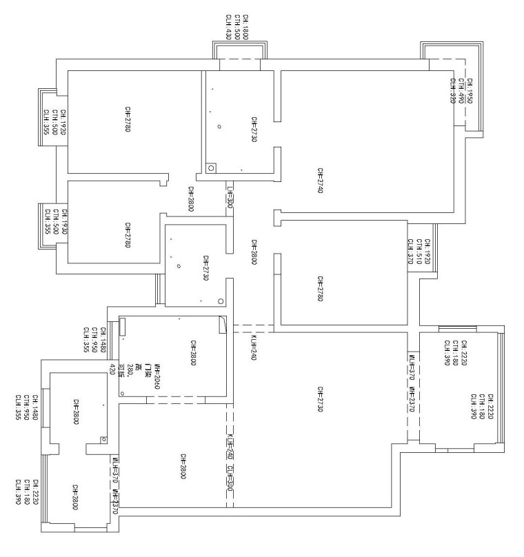 六层两室两厅两卫资料下载-[西安]蔚蓝观园三室两厅两卫整体设计方案（附效果图）