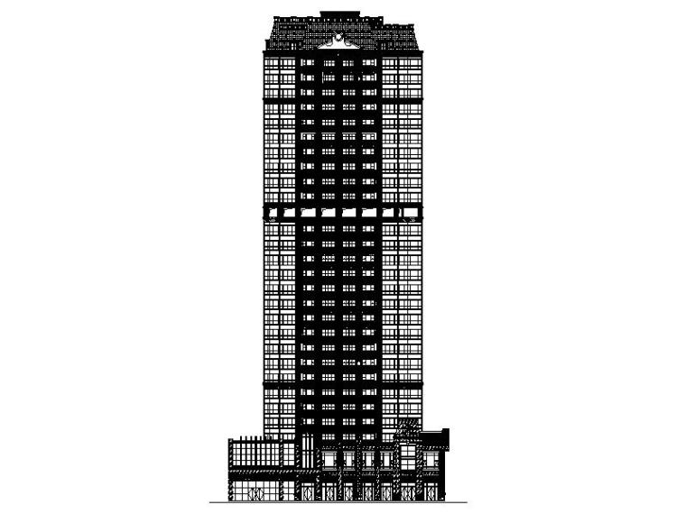cad高层剖面图绘制资料下载-[广西]经典欧式立面风格高层住宅施工图