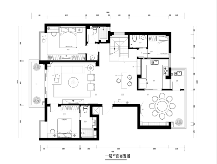 135住宅施工图资料下载-连江复式楼室内装修设计完整施工图及效果图