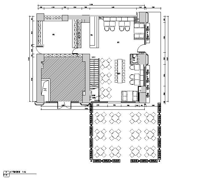 餐饮空间工业风资料下载-[广东]复古工业风217咖啡店设计施工图（附效果图）