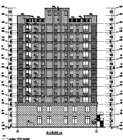 商住楼图纸建施资料下载-高层塔式商住楼建筑施工图（含水暖电专业）