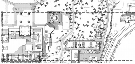 [三亚]酒店绿化景观规划设计施工图（含pdf格式文件）-局部平面图 
