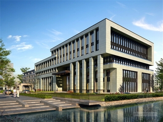 上海现代风格办公楼资料下载-[上海]现代风格办公楼设计方案文本