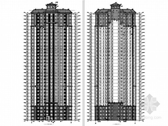 马头墙披檐建筑施工图资料下载-32层剪力墙结构大学城住宅楼结构施工图（含建筑图）