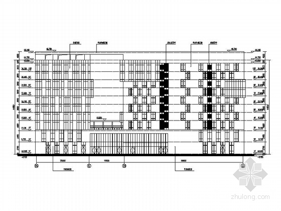 [安徽]现代风格大型商业综合体建筑施工图-现代风格大型商业综合体建筑立面图