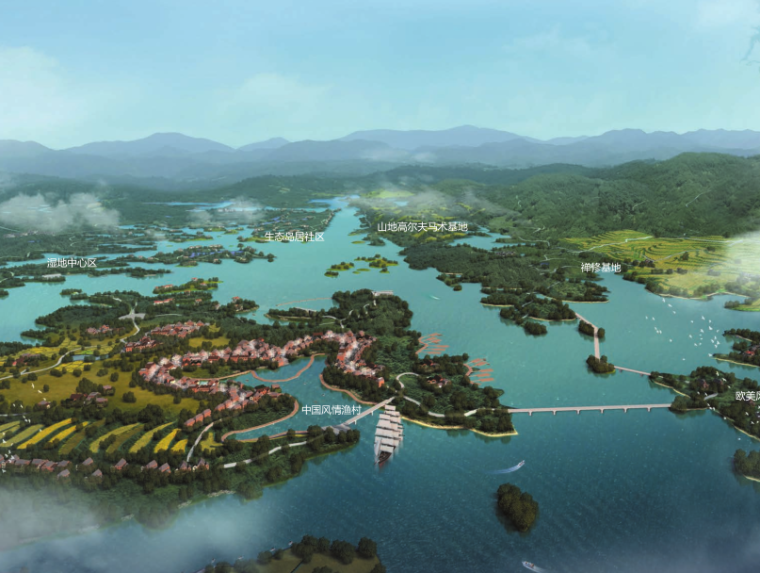 园林景区设计资料下载-[浙江] 千岛洪湖湿地旅游综合风景区景观概念设计（PDF+97页）