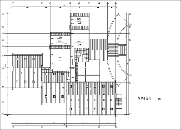 某中式仿古多层接待中心建筑设计方案施工图CAD-6
