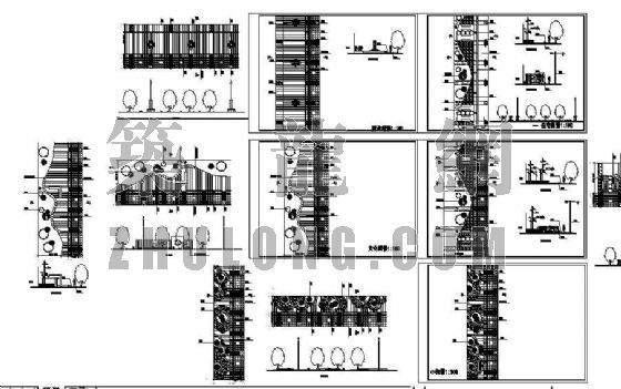 中式现代居住区施工图资料下载-居住区景观施工图