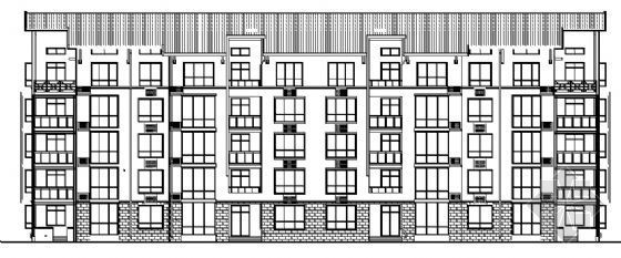 五层住宅楼框架建筑图资料下载-某五层住宅楼建筑方案图