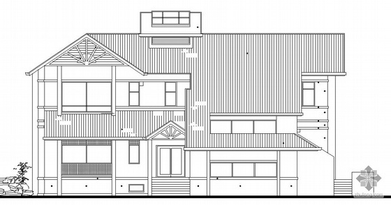 二层别墅设计建筑施工图纸资料下载-某二层豪华别墅建筑施工图