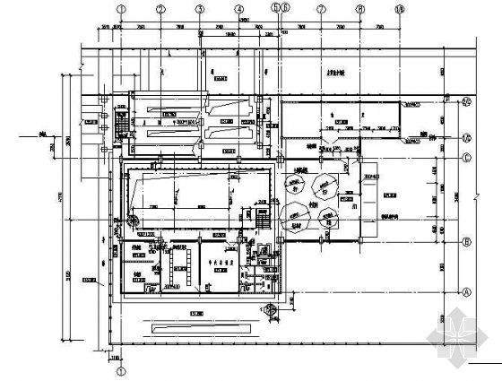 水电站生态泄流资料下载-某水电站贯流机组厂房设计图