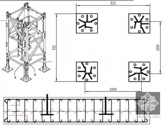 [四川]超高层写字楼塔吊基础施工专项方案-可拆卸地脚及地脚螺栓尺寸