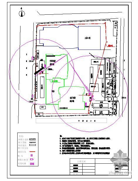 钢板围墙dwg资料下载-北京某通信指挥楼地上结构现场平面布置图