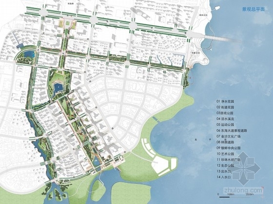 城市水岸资料下载-[安徽]滨湖城市商务区中央大道与水岸景观规划设计方案