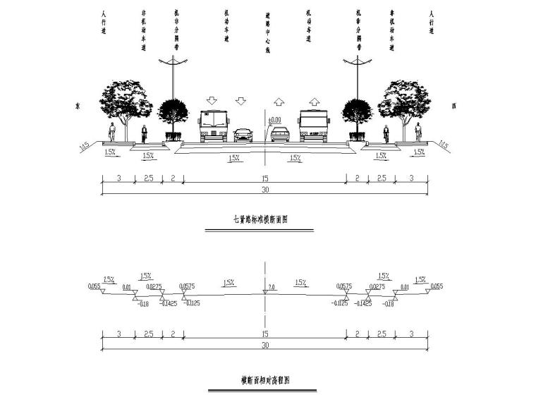 城市道路纵断面设计图资料下载-城市道路工程施工图设计25张